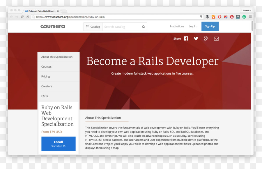 Desarrollo Web，Coursera PNG