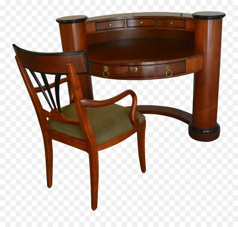 Escritorio Y Silla De Madera，Oficina PNG