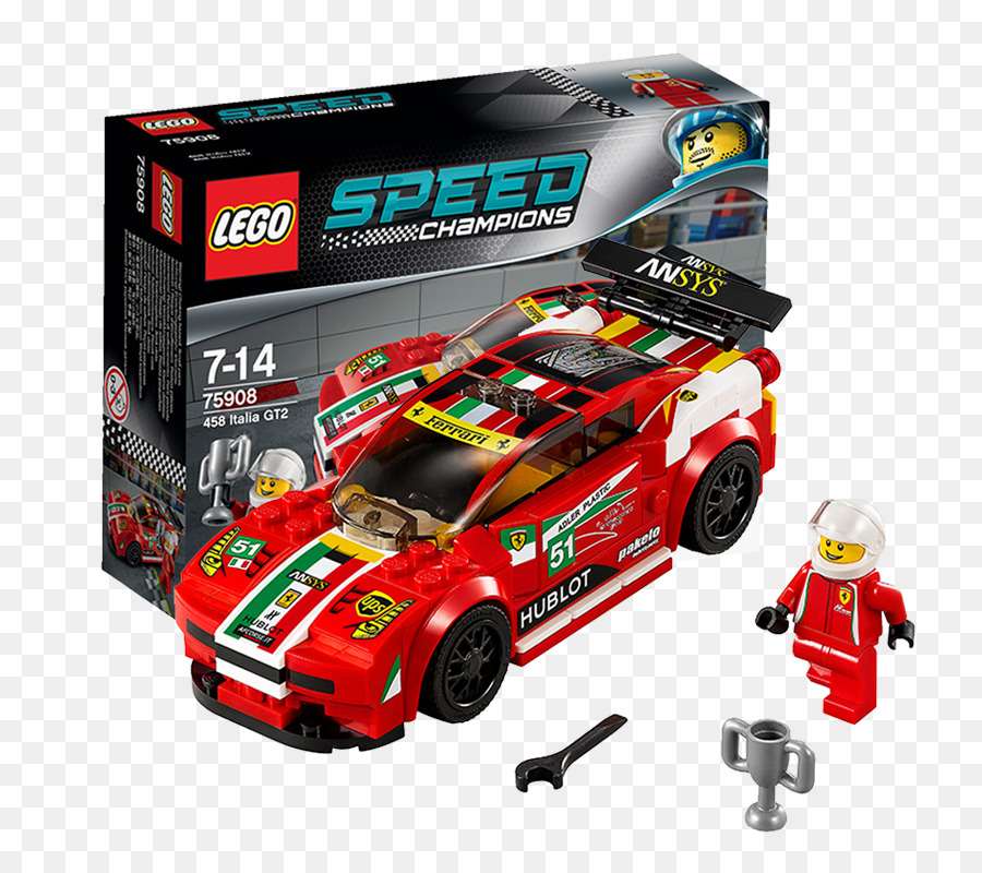 Lego，Lego 75908 Velocidad De Campeones De La 458 Italia Gt2 PNG