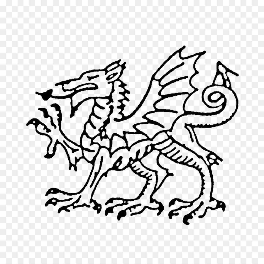 Welsh Dragon，Sello De Goma PNG