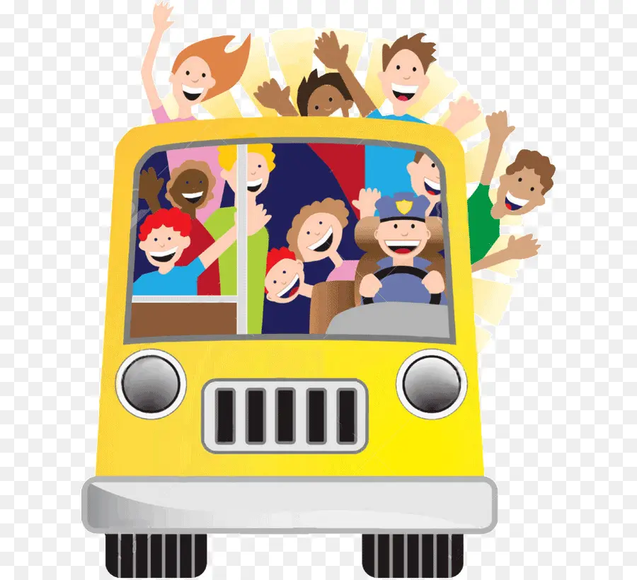 Autobús Escolar Con Niños，Autobús PNG