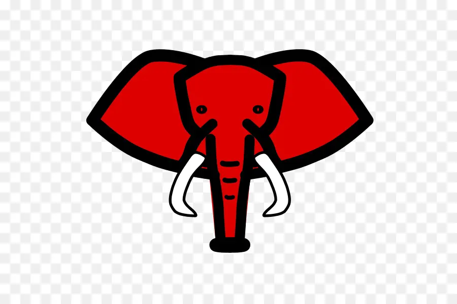 Elefante，Rojo PNG