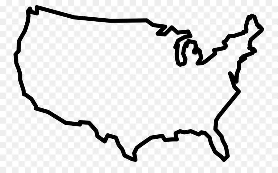 Estados Unidos，Mapa En Blanco PNG