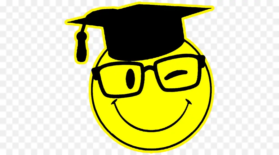 Emoticon De Graduacion，Cara Sonriente PNG