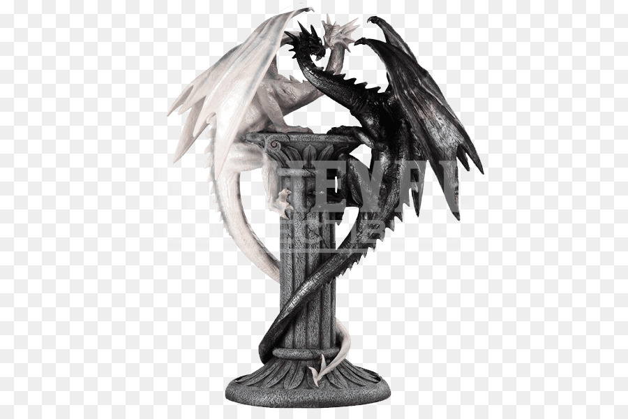 Escultura Del Dragón，Dragón Negro PNG