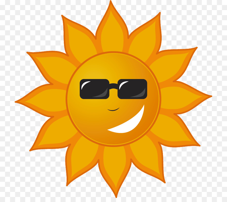 Sol Con Gafas De Sol，Verano PNG