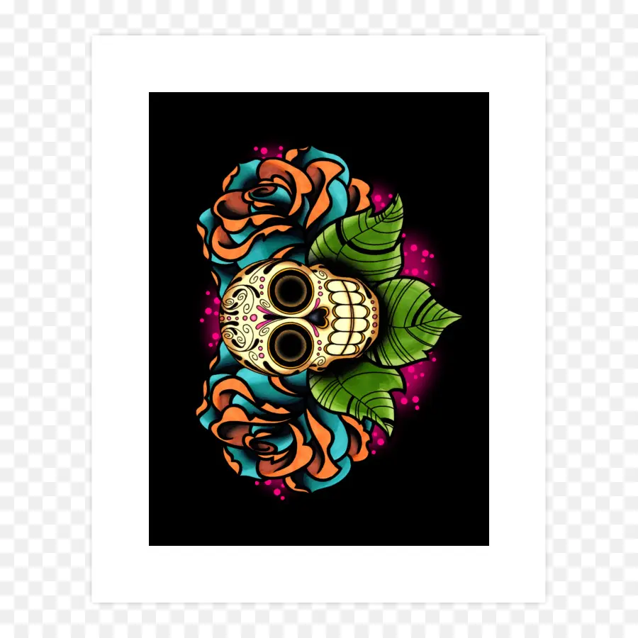 Calavera De Azúcar，Dia De Muertos PNG