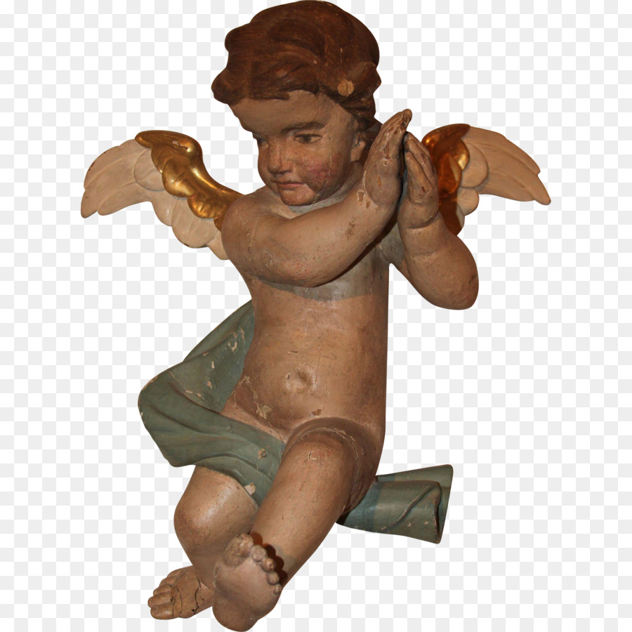 Estatuilla De ángel，De Madera PNG