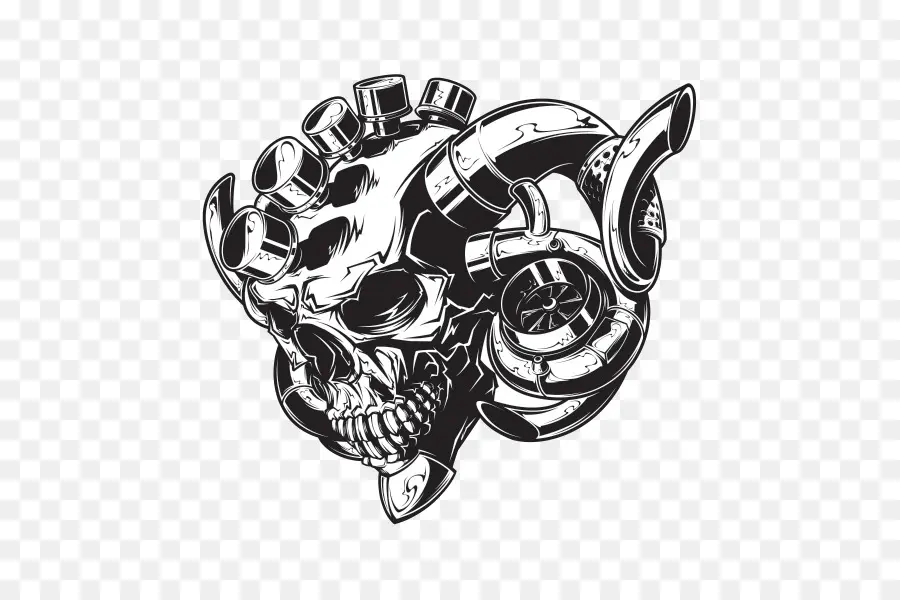 Calavera Con Turbos，Cráneo PNG