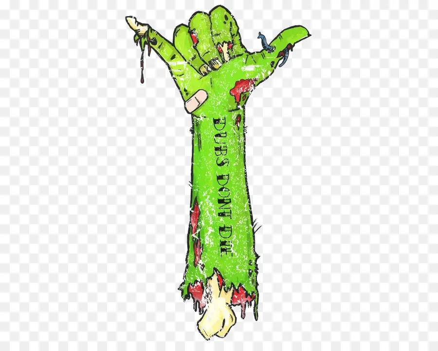 Mano Zombi，Verde PNG