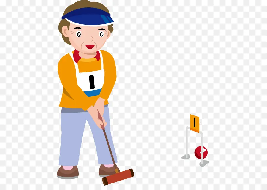 Jugador De Croquet，Mazo PNG