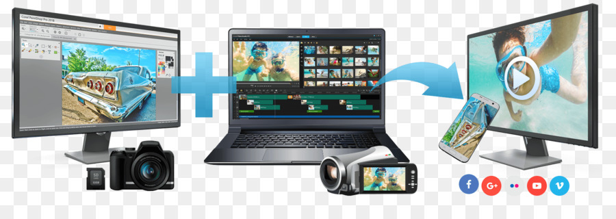 Los Monitores De Ordenador，Corel Videostudio PNG