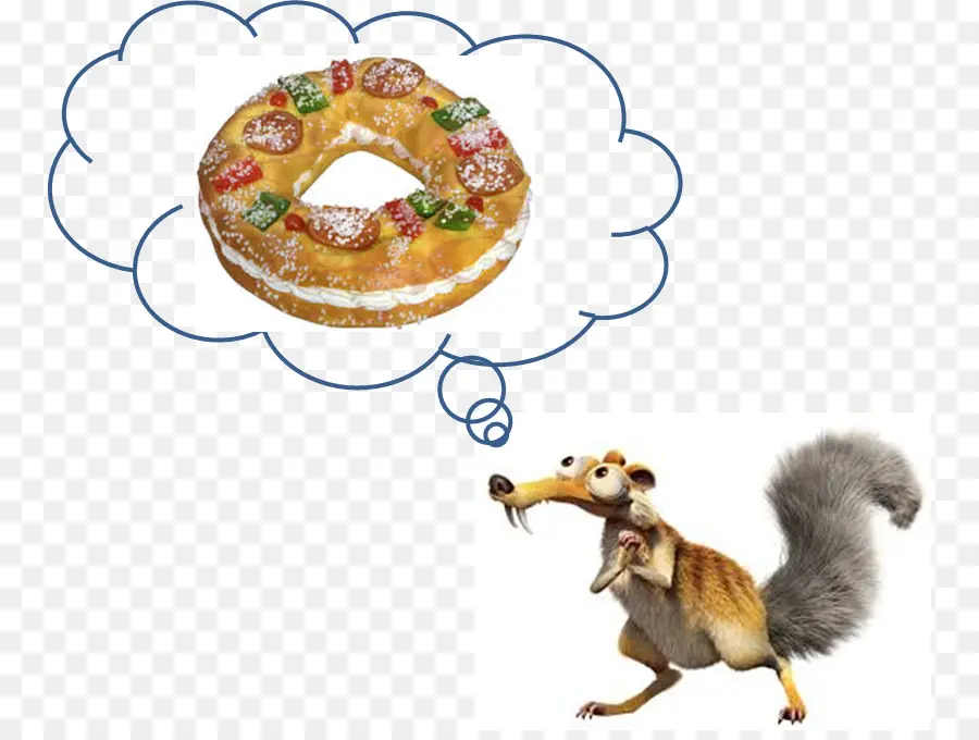 Scrat Y Rosca De Reyes，Ardilla PNG