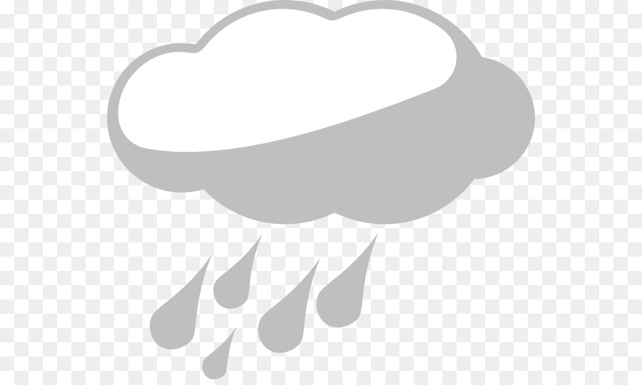 Nube De Lluvia，Gris PNG