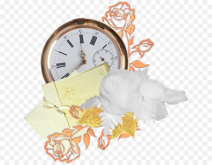 Reloj Y Rosas，Tiempo PNG