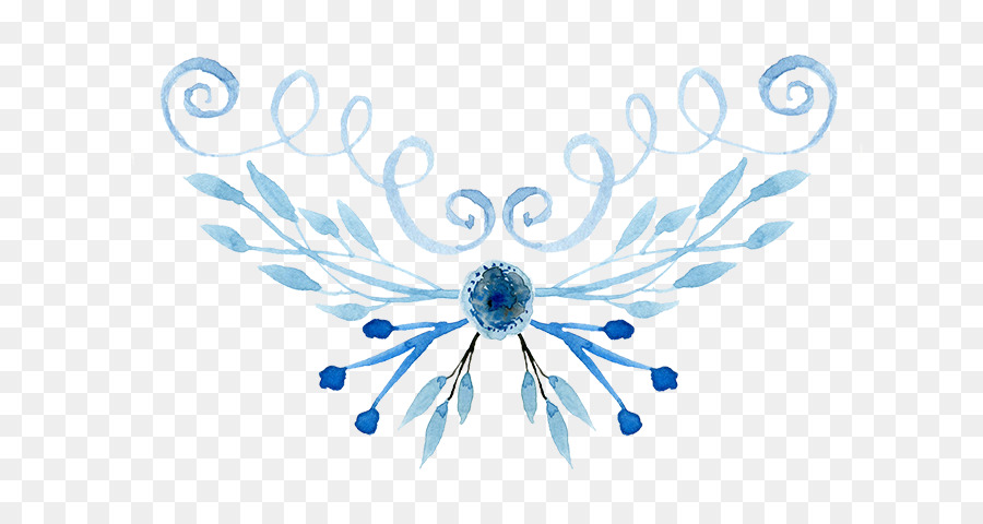 Diseño Floral，Azul PNG