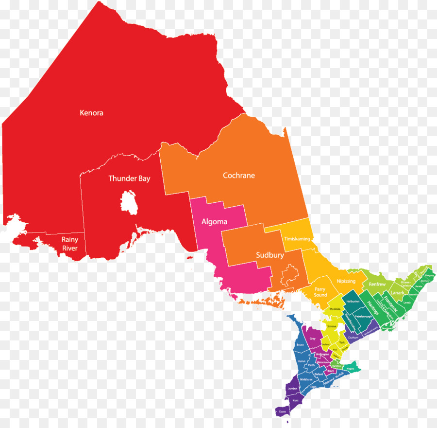 Ontario，Mapa PNG