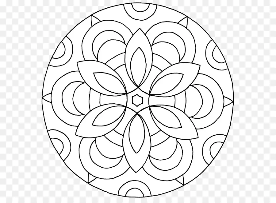 Mandala，Libro De Colorear PNG