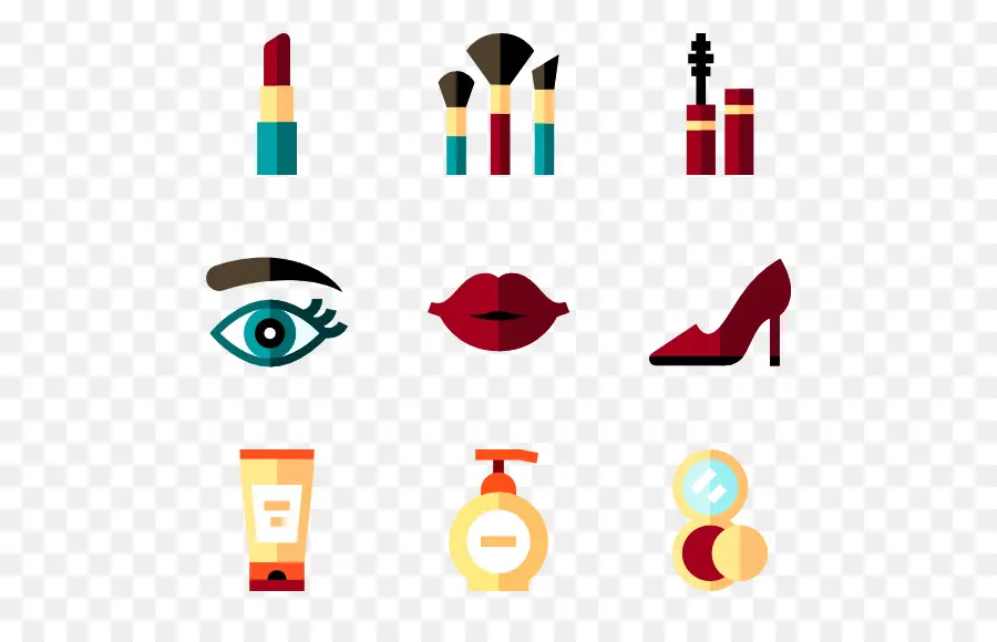 Iconos De Maquillaje，Productos Cosméticos PNG