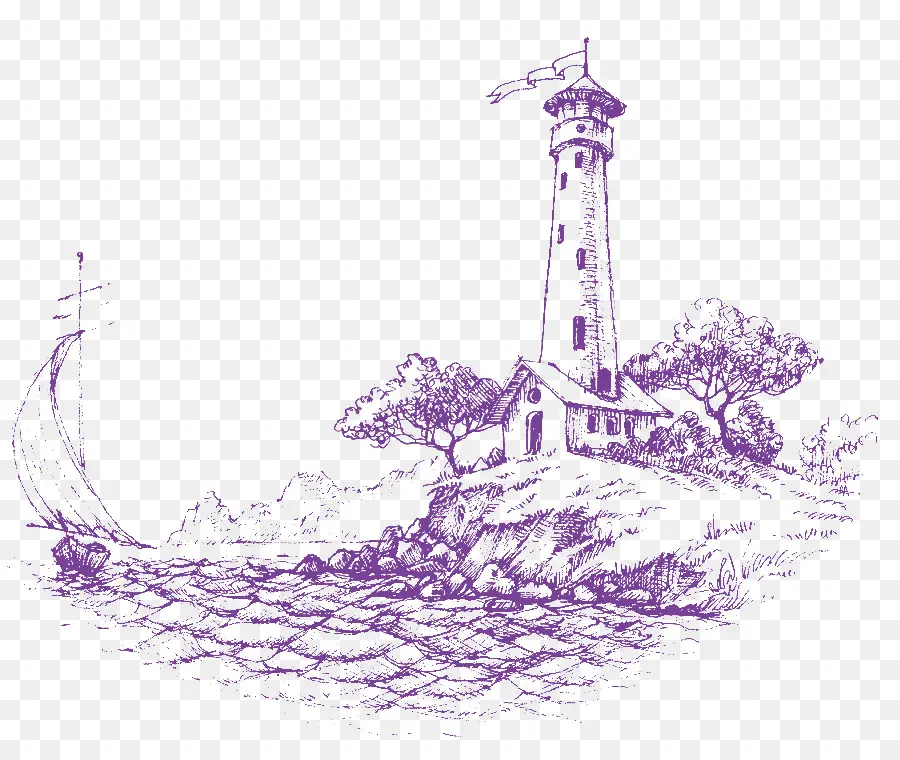 Faro Dibujo，Mar PNG