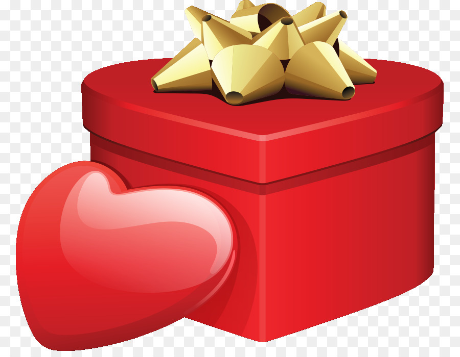 Caja De Corazón，Rojo PNG