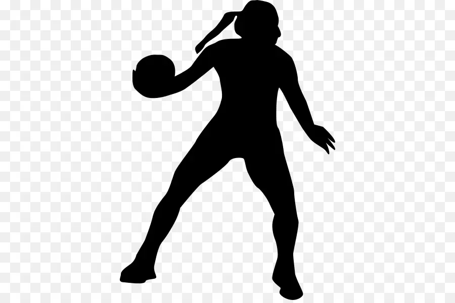 Silueta De Una Mujer，Baloncesto PNG