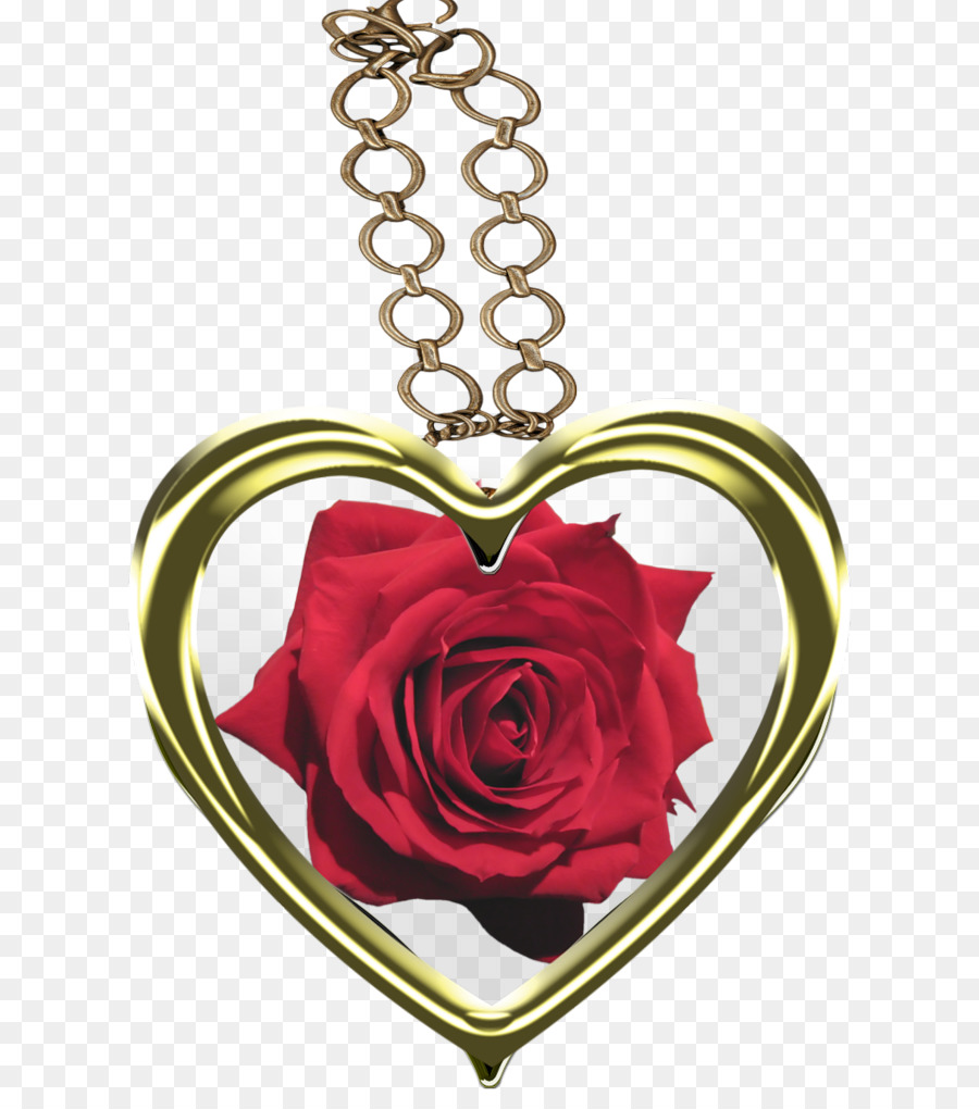 Collar De Corazón，Rosa PNG