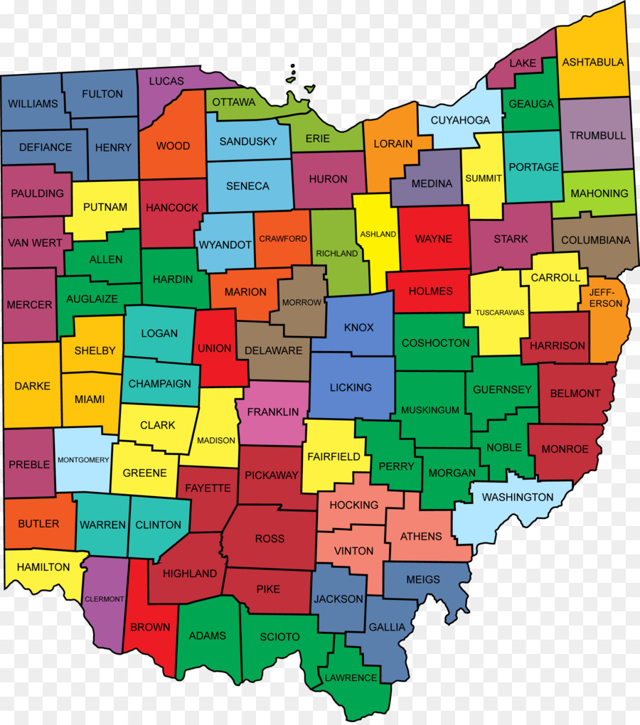 Ohio，Mapa PNG