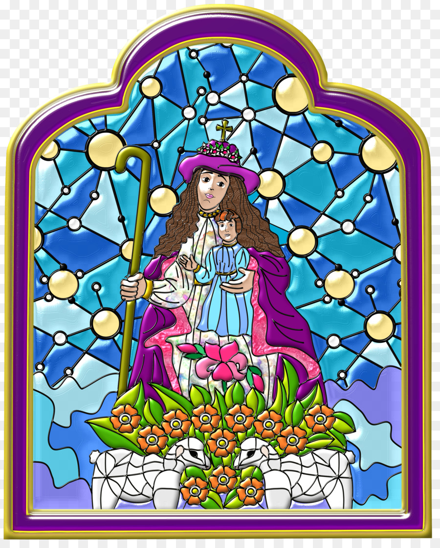 Vitrales，Divina Pastora PNG