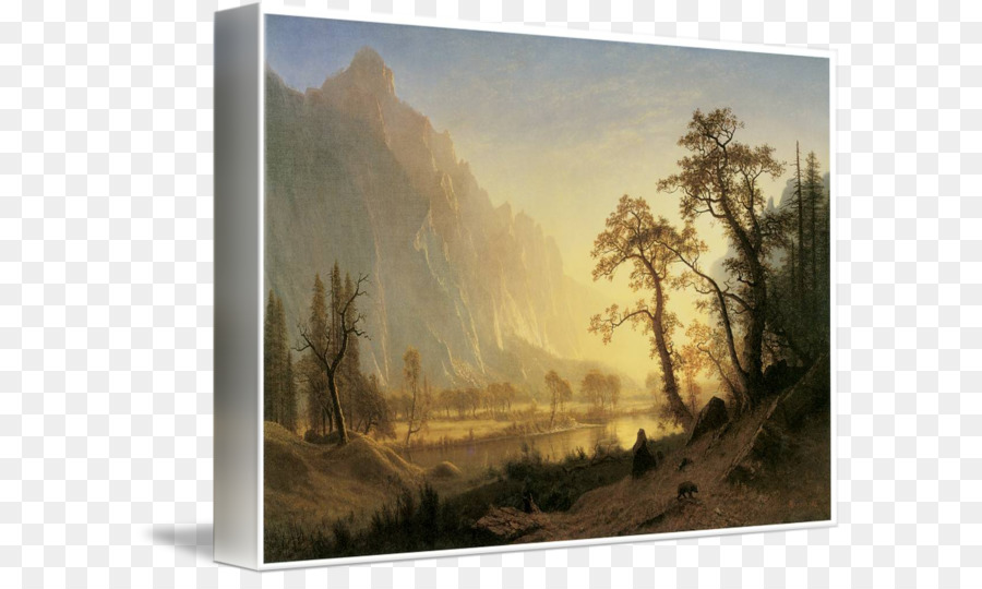 Amanecer Valle De Yosemite，Pintura PNG