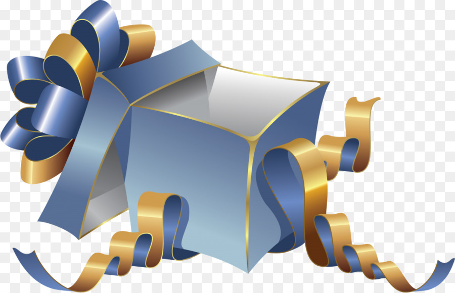 Caja De Regalo，Azul PNG