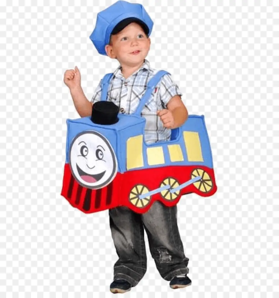 Niño Disfrazado De Tren，Chico PNG