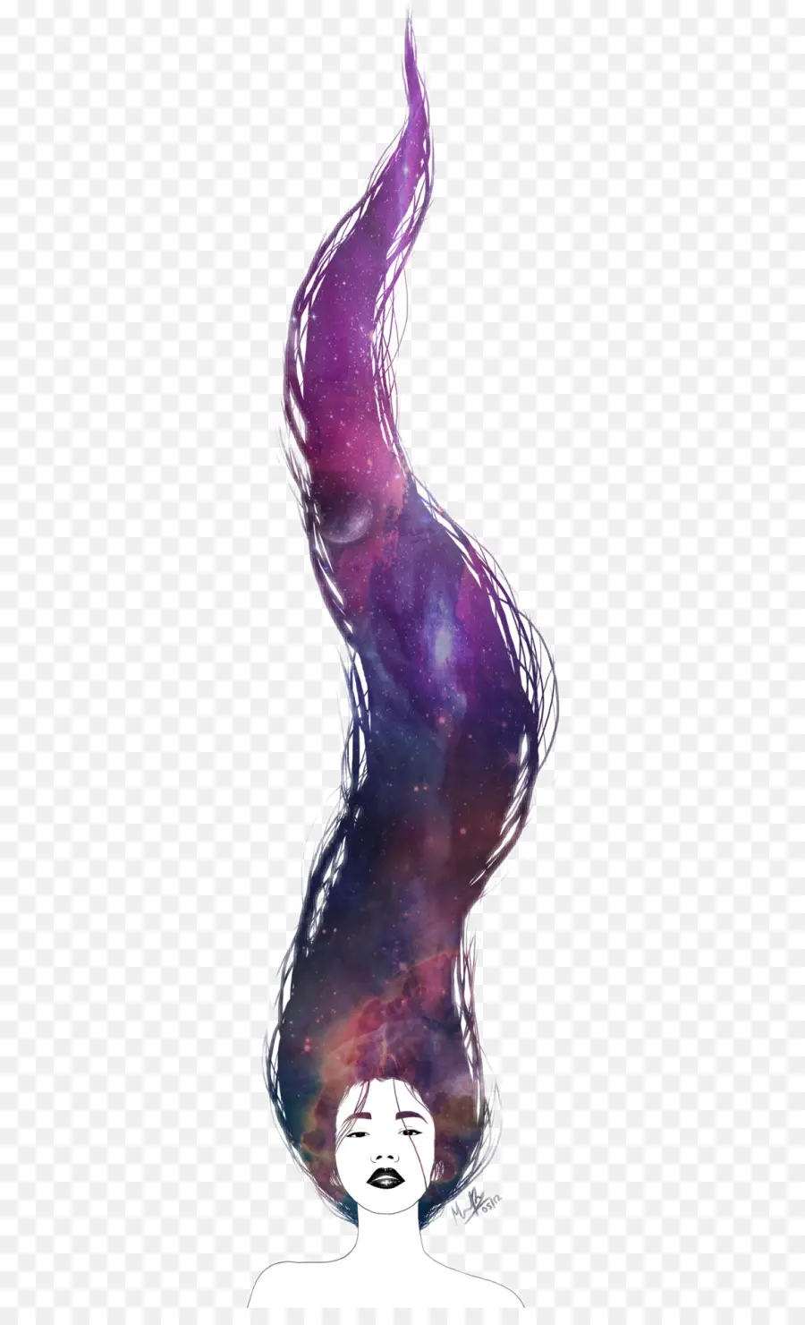 Pelo Galaxia，Mujer PNG