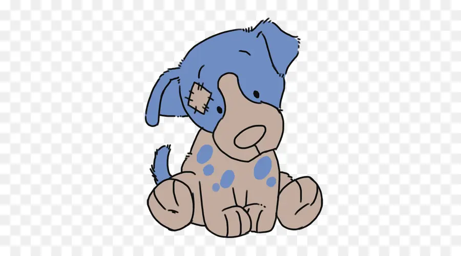 Perro De Peluche，Azul PNG