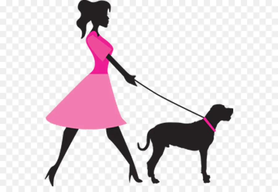 Mujer Paseando Perro，Mascota PNG