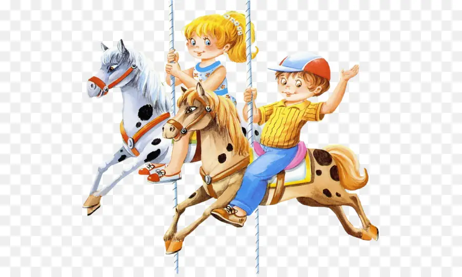 Niños，Caballos PNG