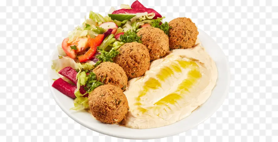 Plato De Falafel，Humus PNG