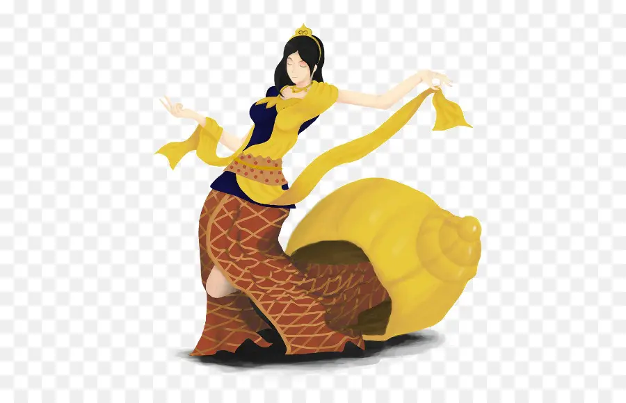 Mujer Bailando，Vestido Tradicional PNG