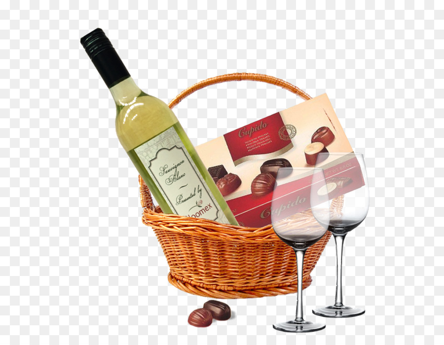 Cesta De Regalo De Vino，Vino PNG