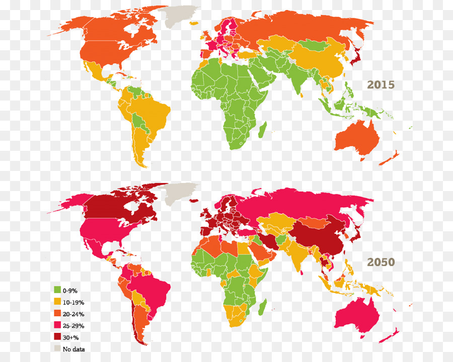 Mundo，El Envejecimiento De La Población PNG