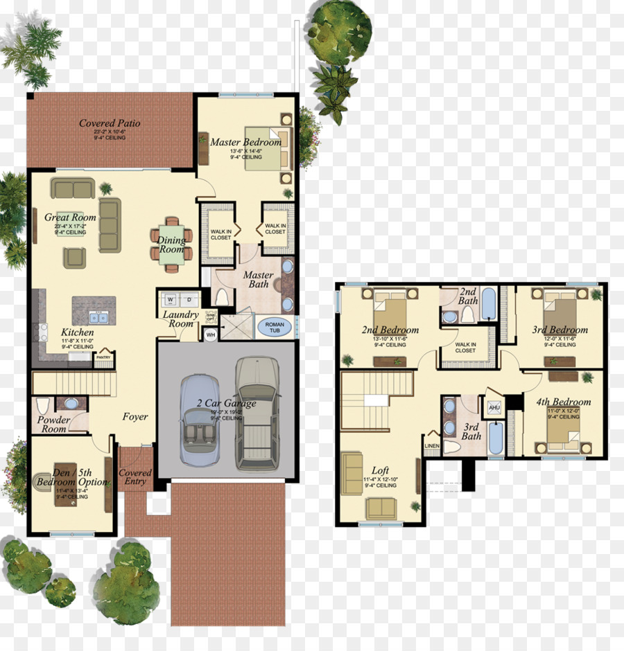 Delray Beach，Plan De Piso PNG