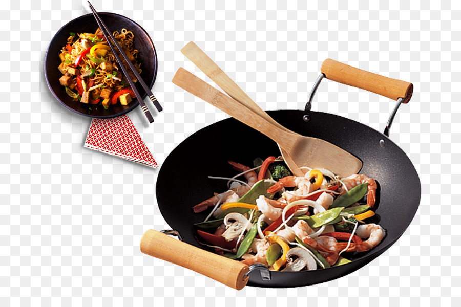 Wok Con Comida，Cocinando PNG