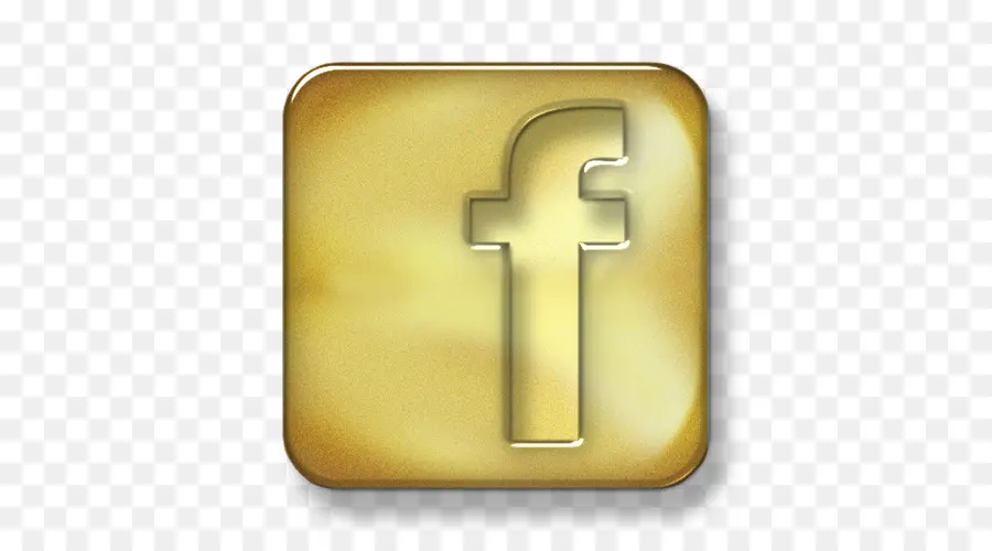 Icono Dorado De Facebook，Redes Sociales PNG