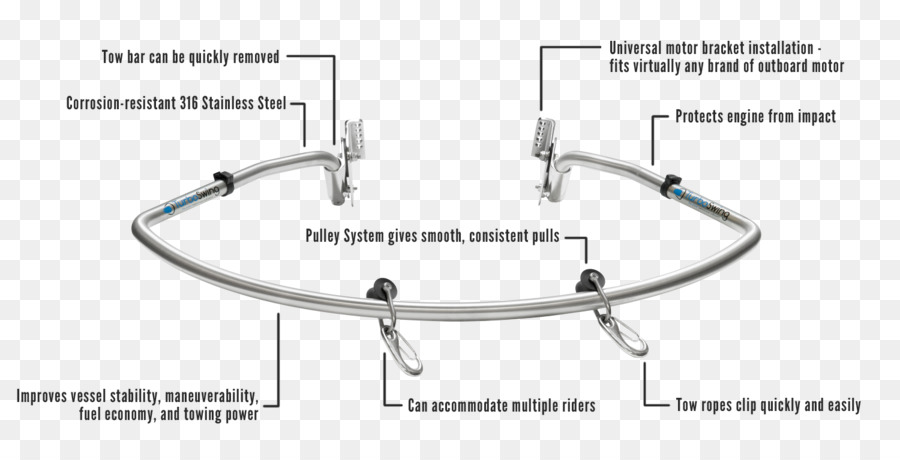 Barra De Remolque，Acero Inoxidable PNG