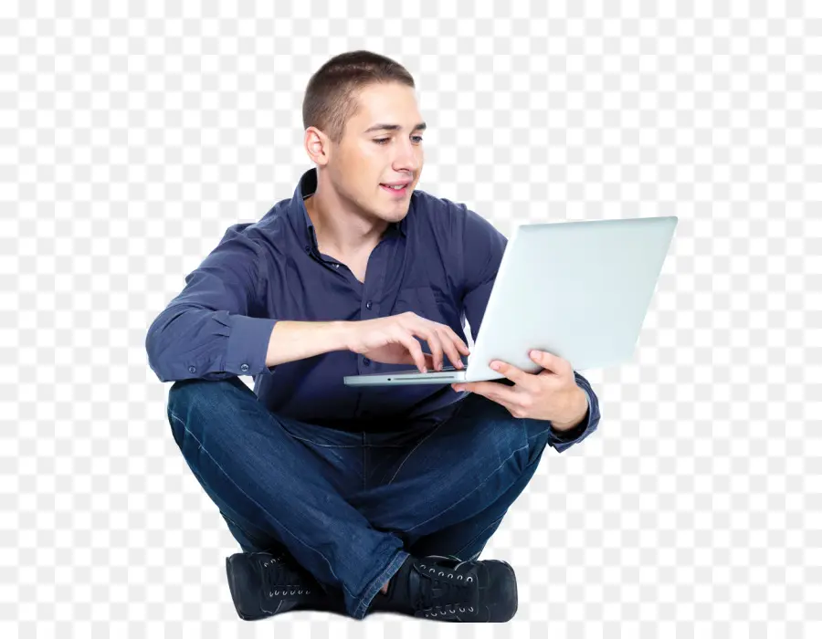 Hombre Con Computador Portatil，Computadora PNG