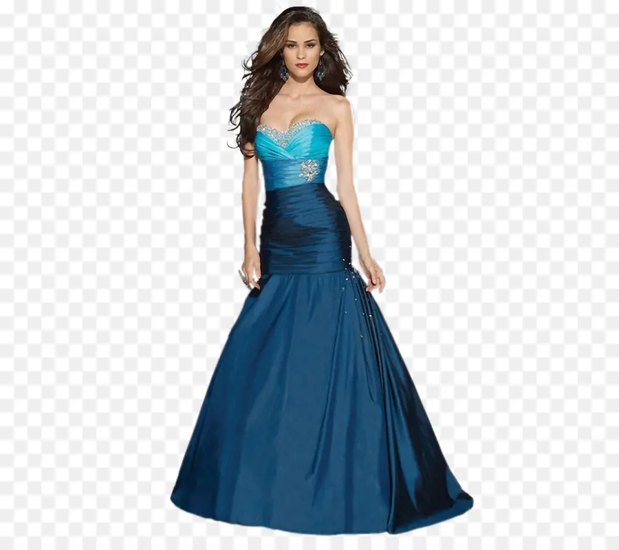 Vestido，Azul PNG