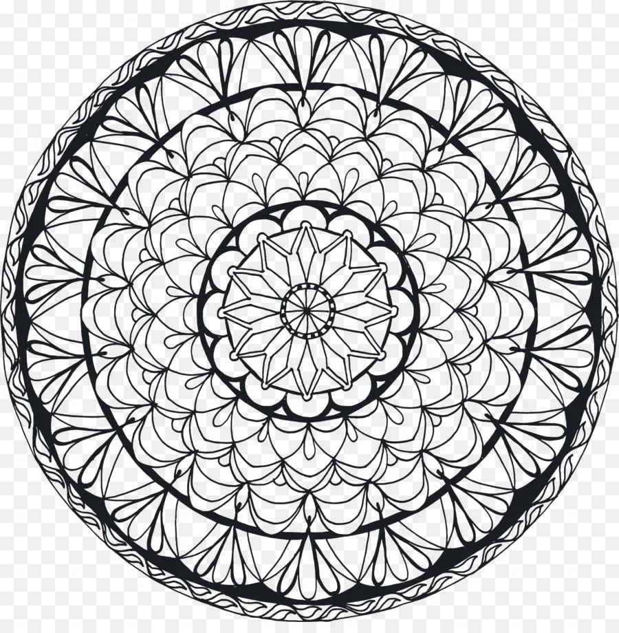 Mandala，Libro Para Colorear PNG