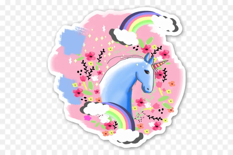 Unicornio Con Arcoiris，Mítico PNG