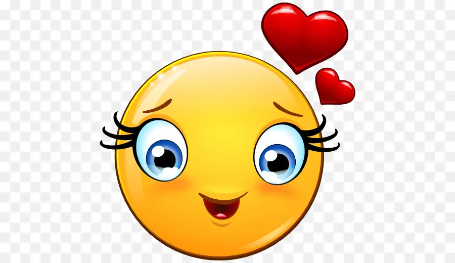 Emoji Sonriente Con Corazones，Sonrisa PNG