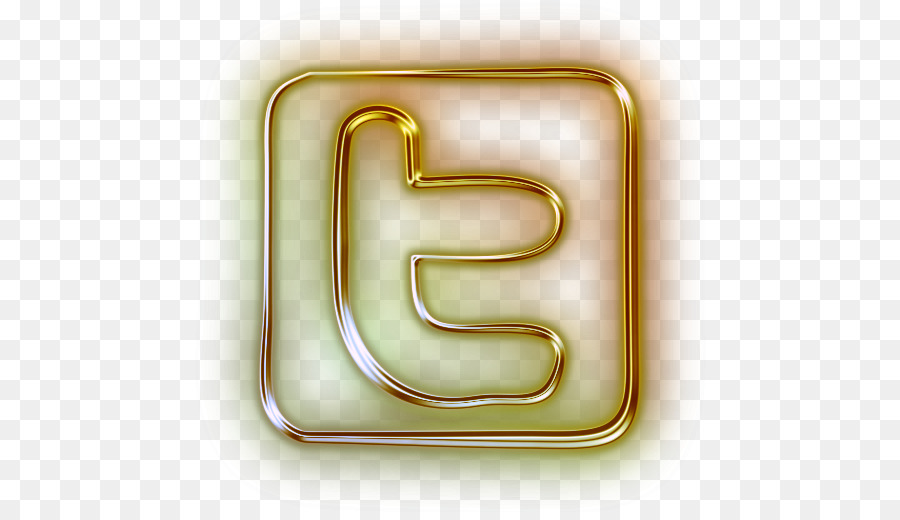 Icono Dorado De Twitter，Redes Sociales PNG